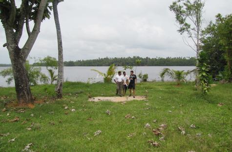 Perfect land on the river bank Perfect land on the river bank